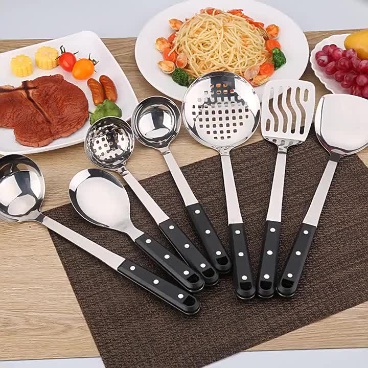 Stainless Steel Serving Spoon Set With Slotted Spoon, Serving Spoon, And  Perforated Spoon Soup Ladle, Kitchen Cooking Serving Utensils Set, Kitchen  Tools, Kitchen Supplies, Kitchen Gadgets - Temu