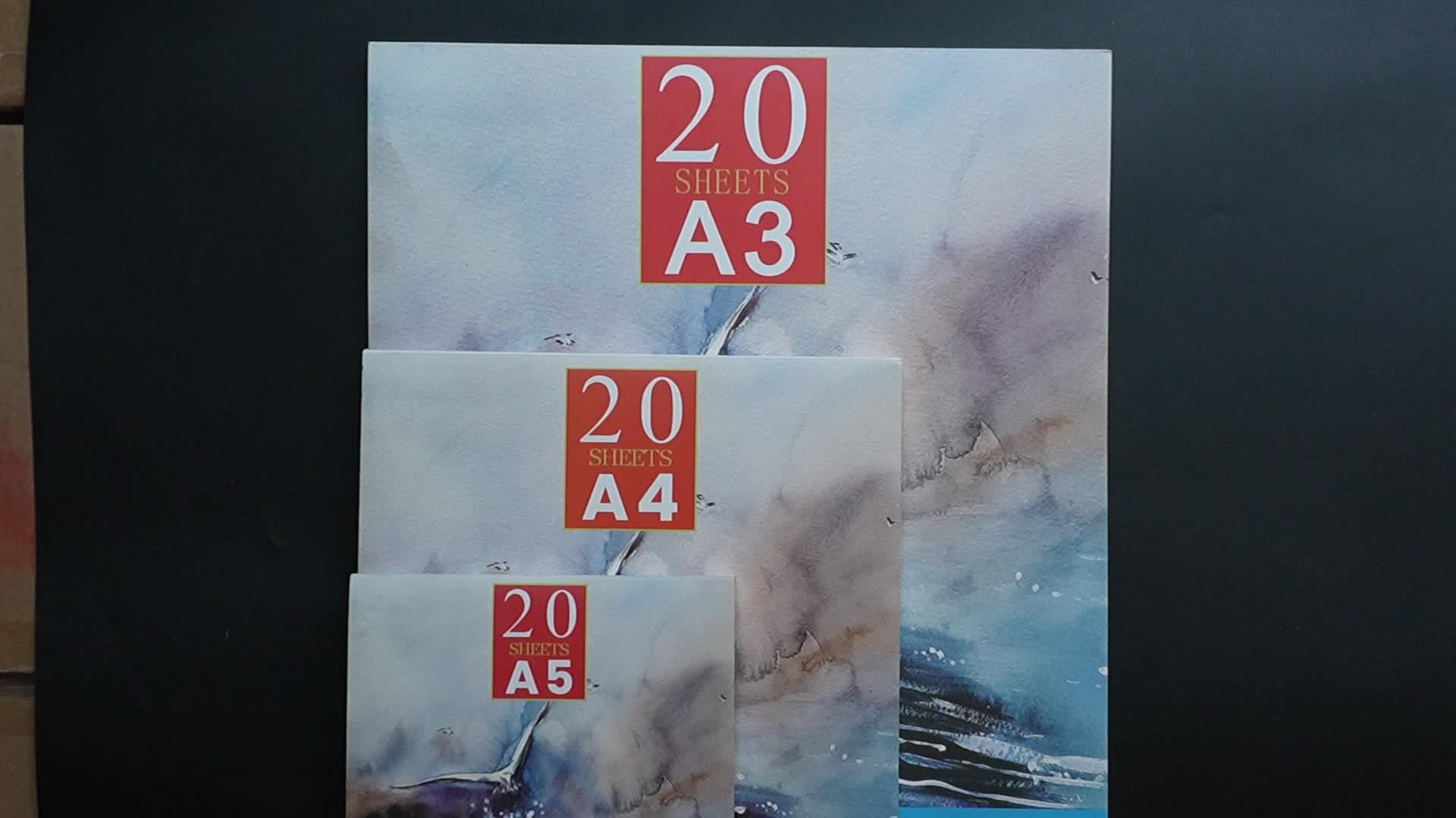 A3/A4/A5 Watercolor Paper Pad, 20 Sheets, 300gsm