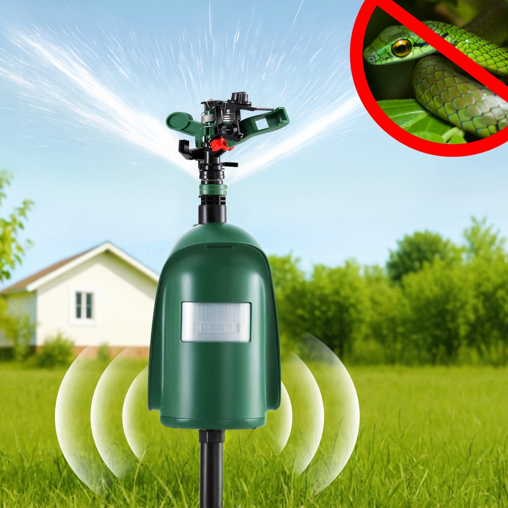 TEMU Gardeon Outdoor Repeller With Infrared Motion & Sprinkler System - Humane Pest Deterrent For Garden,, Driveway - Animal ()
