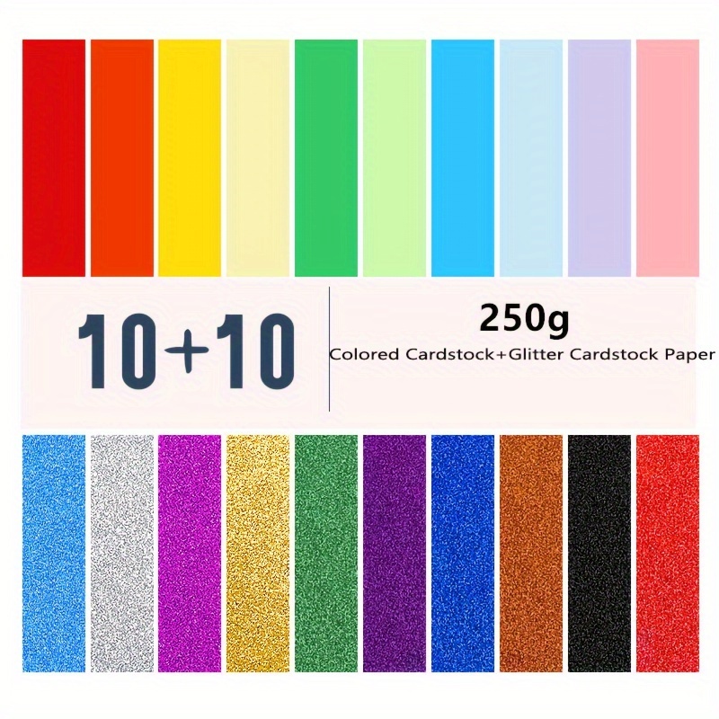  50 Sheets Colored Cardstock 8.5 X 11, 250gsm/92lb Assorted  Colors Cardstock Paper Colored Paper For Kids, Crafts, Christmas Card  Making, Invitations, Printing, Scrapbook Supplies, Stocking Stuffers