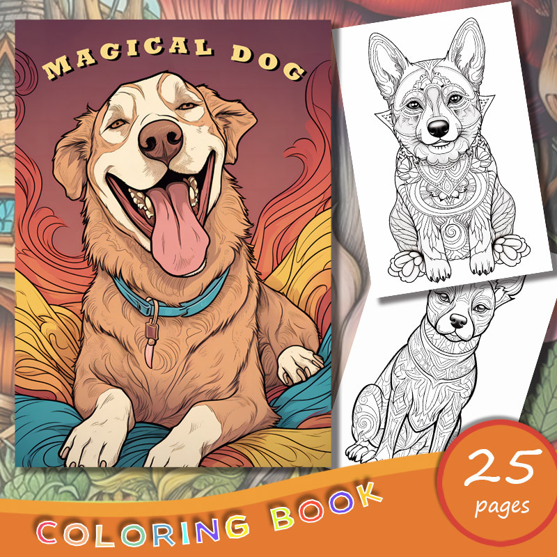 (Original, Upgraded, A4 Paper Thickened 20 Pages) 1 Mandala Animal Theme  Coloring Book Adult Soothing Stress Coloring Book Halloween Christmas  Holiday