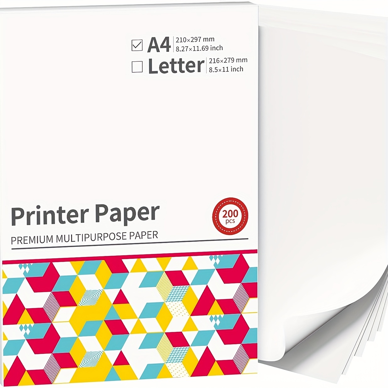 A4 Double-Sided Printing Paper and Copy Paper, Xerographic Paper Size 8.3 x 11.7, 1Ream(500 sheets)-70GSM