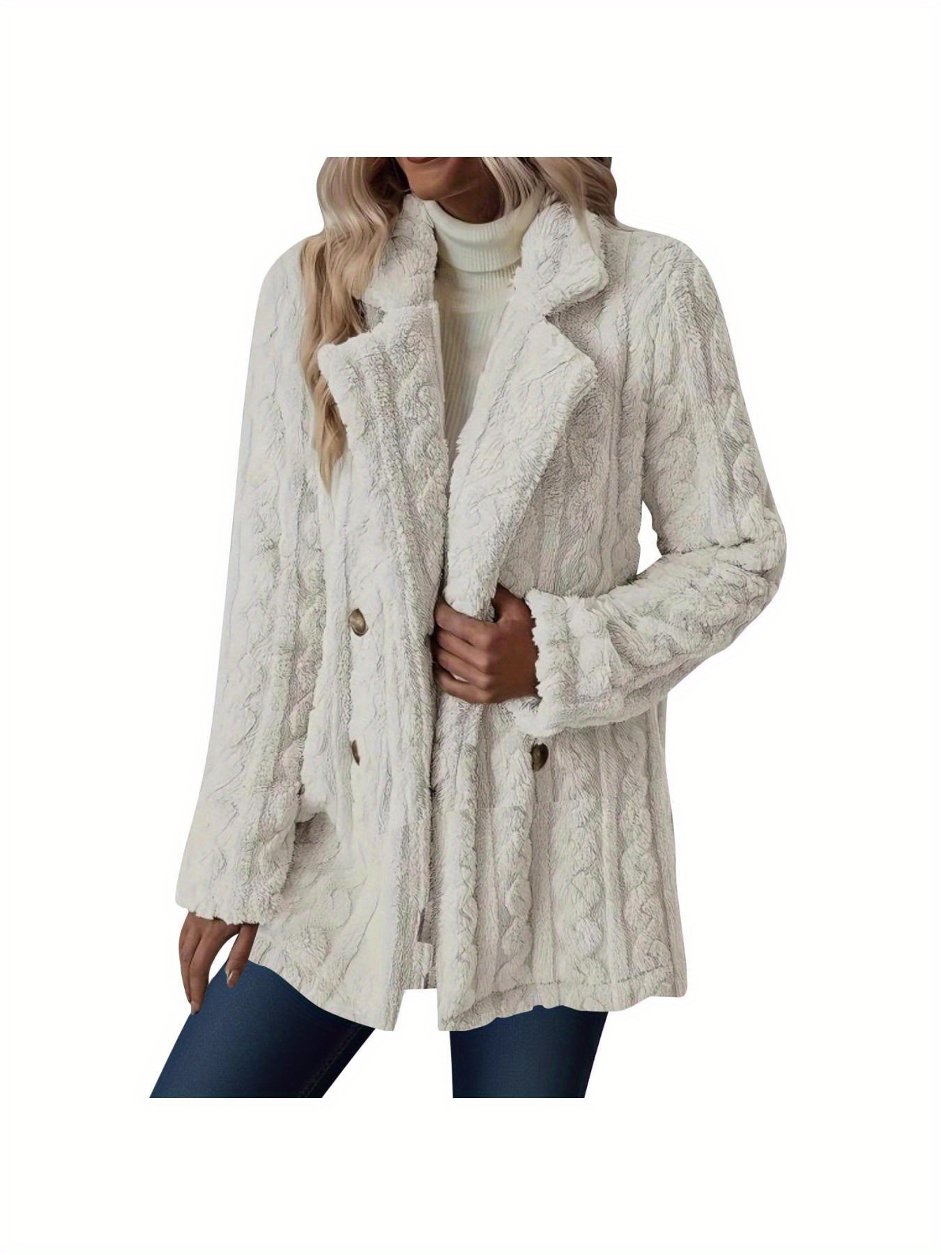 2025 Women's Faux Fur Coat Fluffy Faux Fur Jacket Long Sleeve Lapel Furry Winter Jackets Shaggy Parka Short Coats