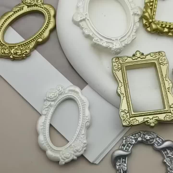 5pcs Mixed Resin Photo Frames Dollhouse Accessories