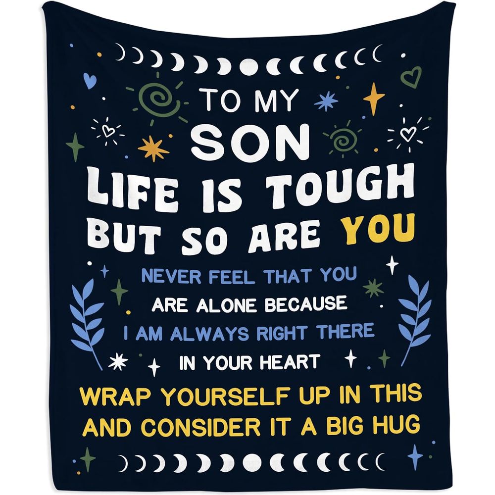 TEMU Gifts From Mom Dad Blanket, Birthday Gifts For Son, Birthday Christmas Graduation Present Decoration, Gift Throw Blankets From Mother Father To