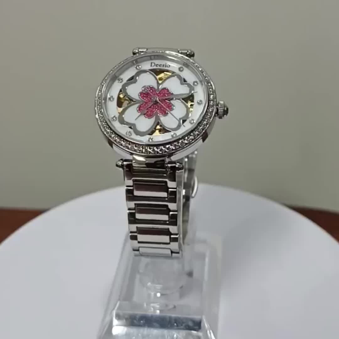 Stylish Women's Automatic Mechanical Watch, Trendy Design