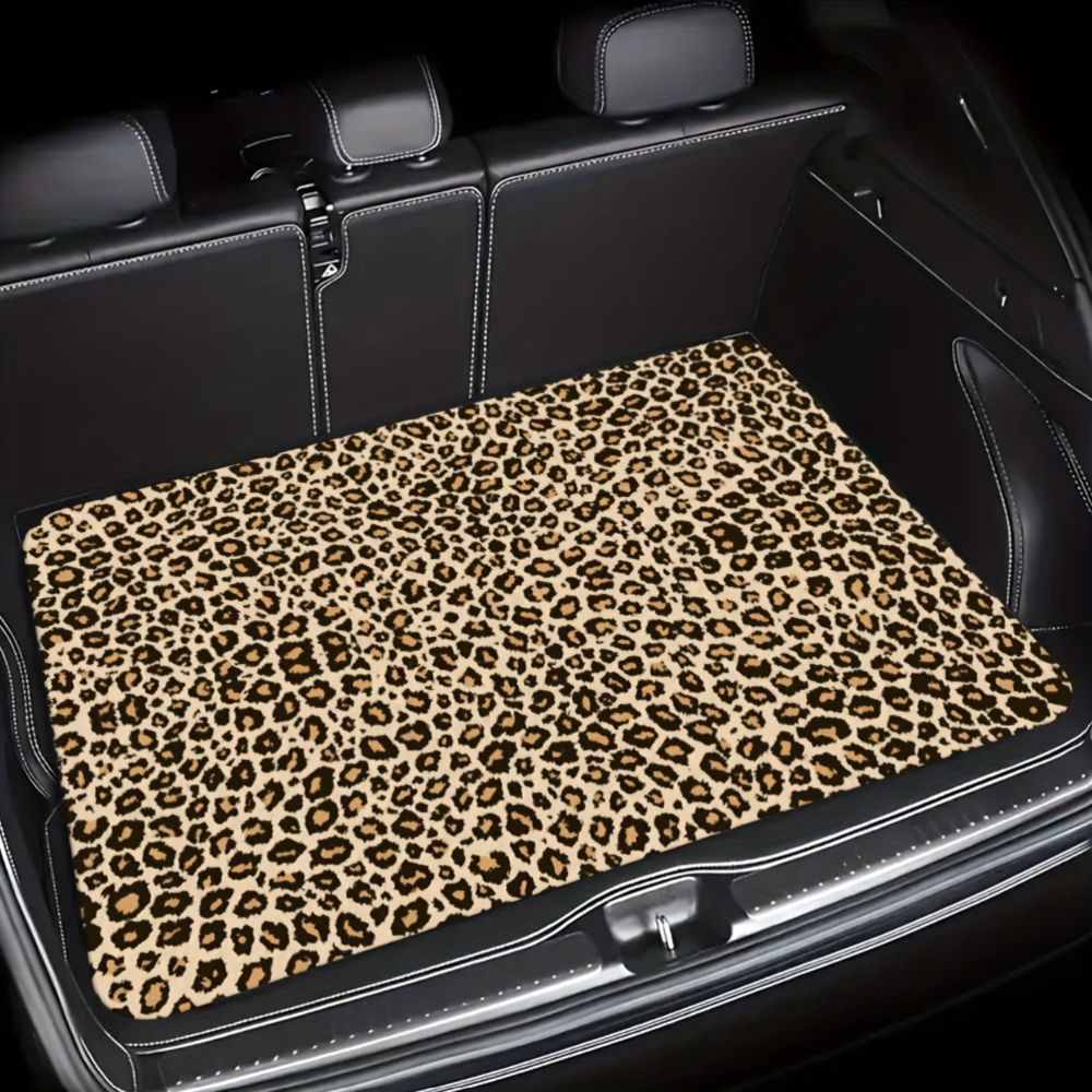 This Car Trunk Pad Features A Vibrant Leopard Print Design, Making It A Stylish Interior Accessory For . Compatible With Suvs, Trucks, And Cars, And -friendly. Is Easy To Clean And Store