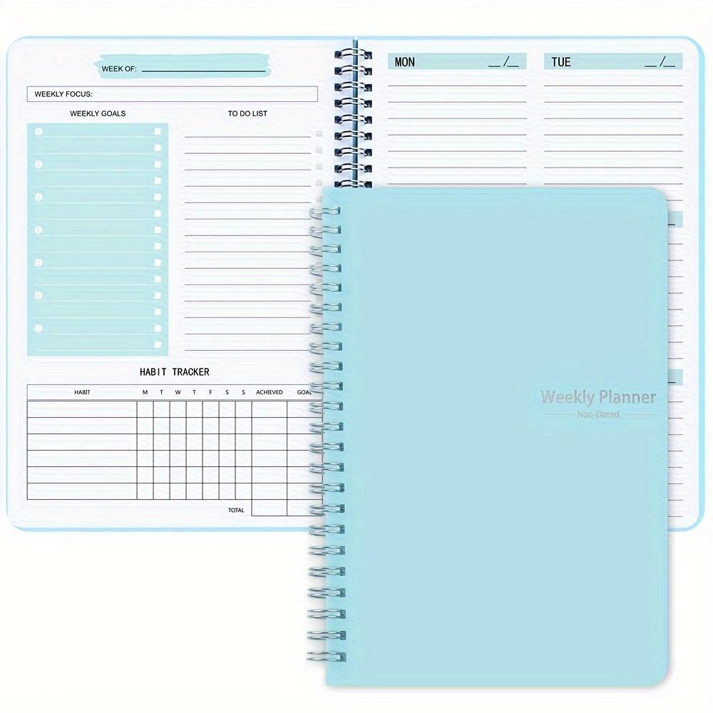 1PC Portable A6 Notebooks Diary Agenda Weekly Planner Writing Paper For  Students Office Supplies 80 Sheets/160 Pages