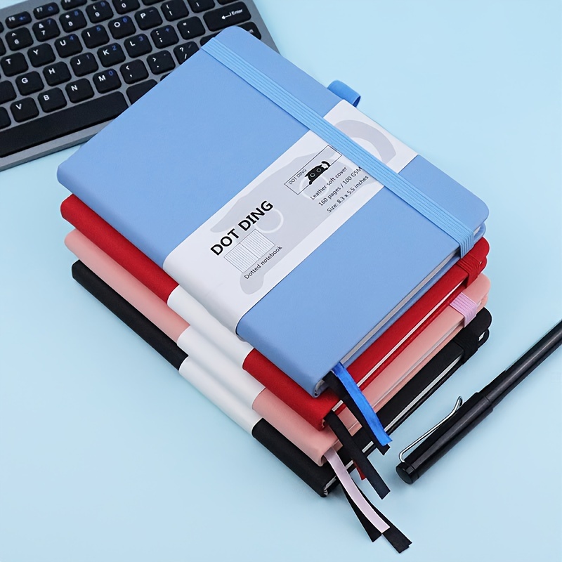 6 Pack B5 Dot Grid Notebook Spirale avec couverture rigide transparente, 80  feuilles pointillées Bullet Grid Journal
