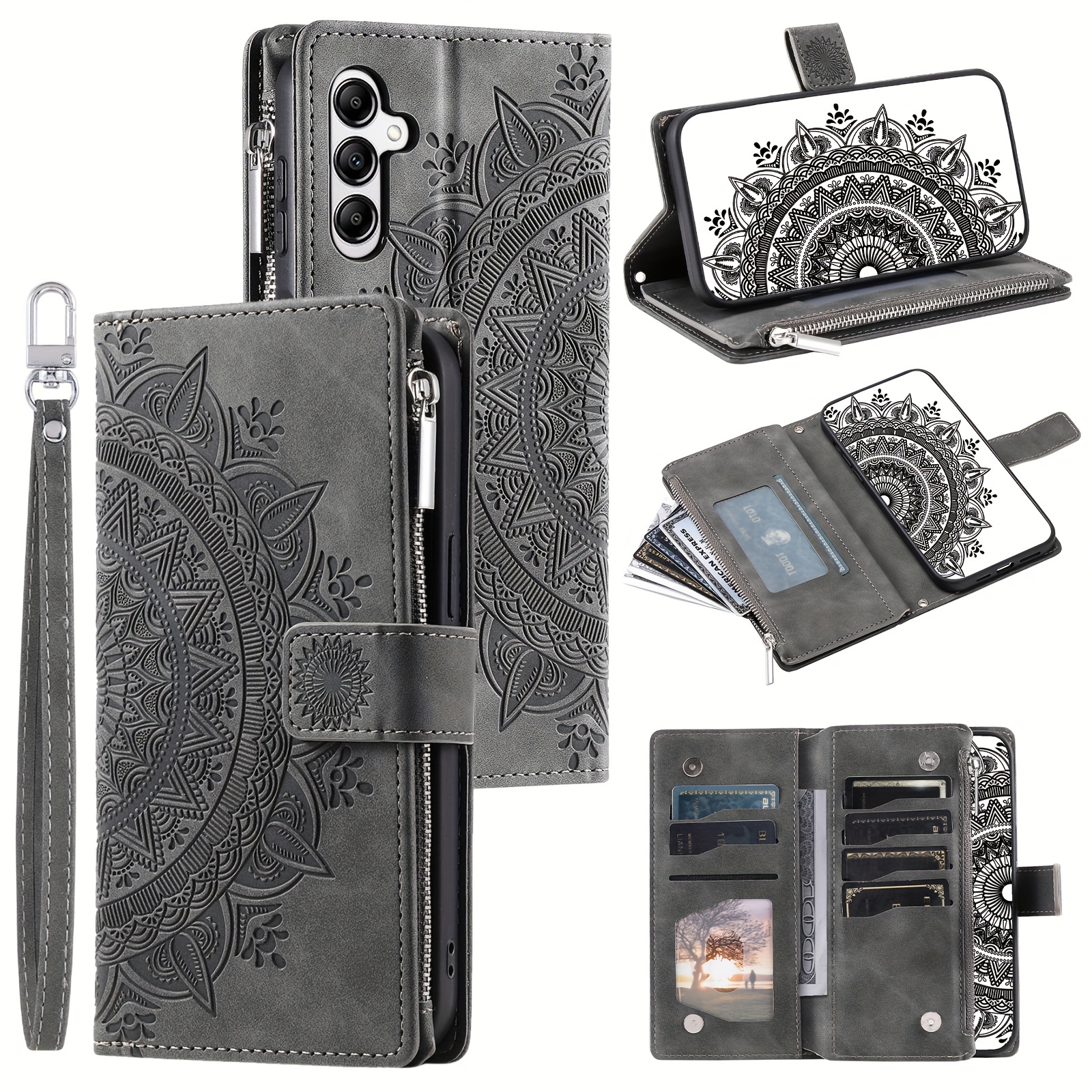 Detachable Magnetic Wallet Case for Samsung Galaxy Z Fold 4 5G 2022 Black