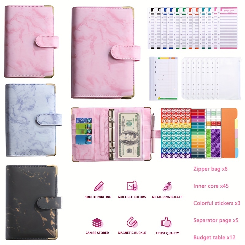 20Pcs cash envelopes inserts Loose Leaf Planner Filler Cash Stuffing 