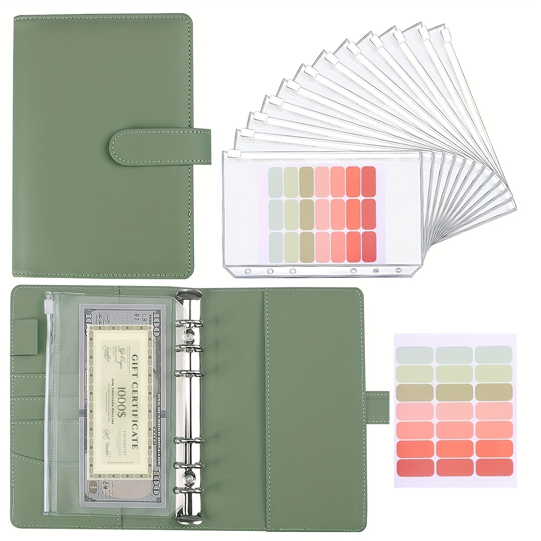 A6 Budget Binder Kits Notebook DIY Diary Planner Organizer 8pcs