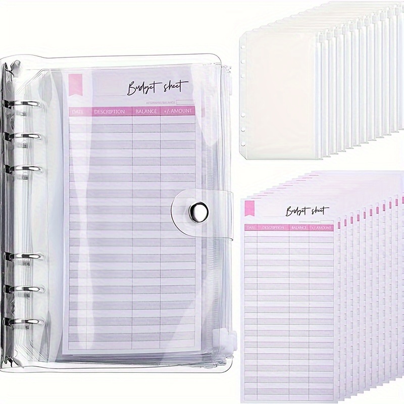 A6 Butterfly Embossing Planner Binder Inner Page Zipper Envelopes