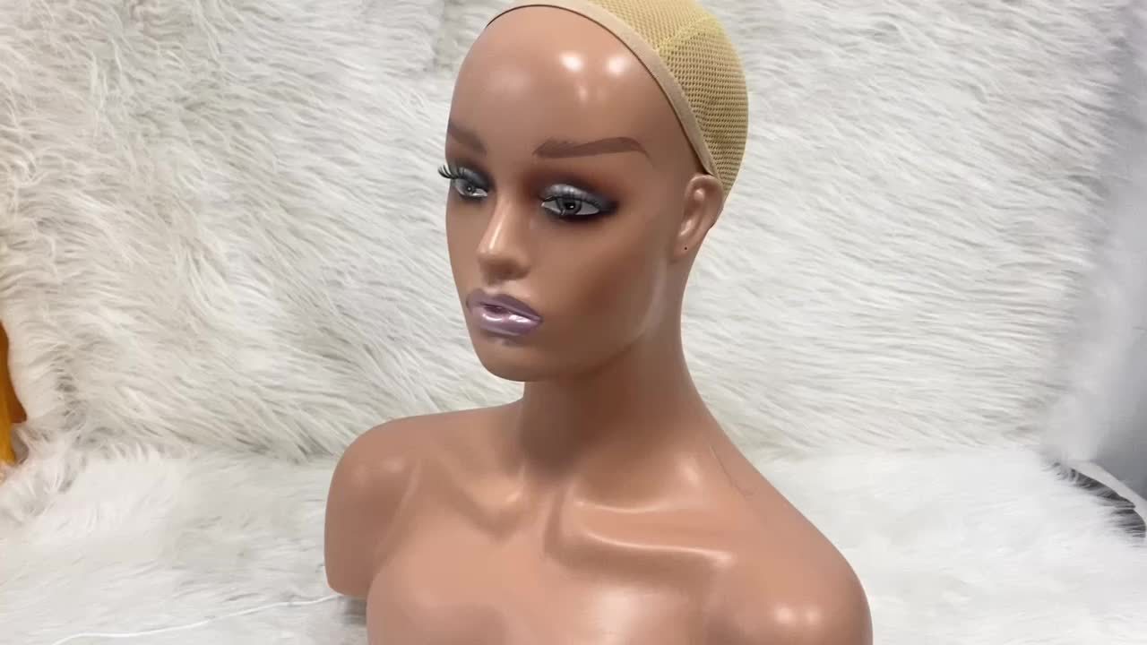 Realistic Female Mannequin Head With Shoulder Display - Temu