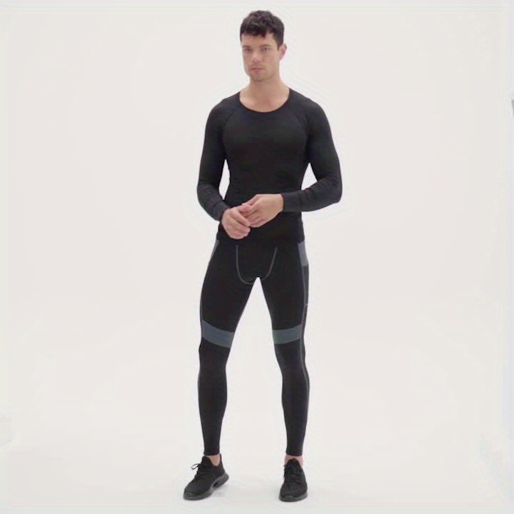Men's Quick Drying Fitness Long Sleeve Elastic Tight Sports - Temu