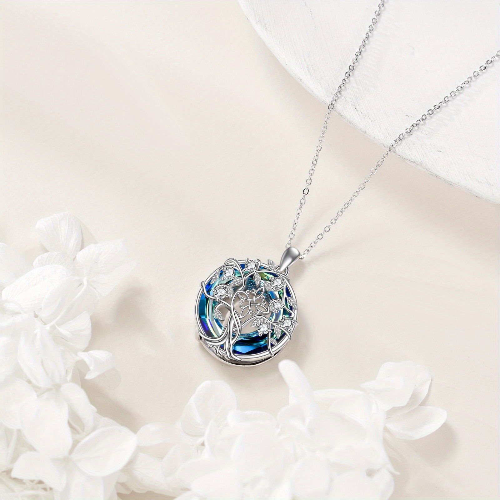 925 Sterling Silver Witch Knot Tree of Life Necklace — Halloween Gift