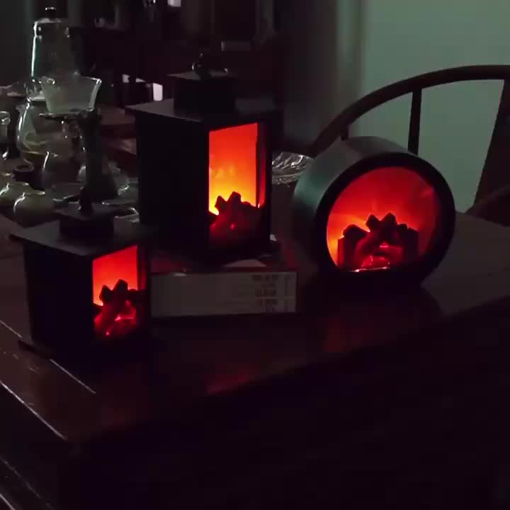 Fireplace Lamp Led Simulated Creative Touch Switch - Temu