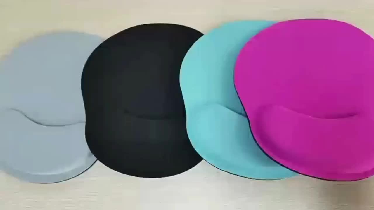 Round Wrist Support Mouse Pad with EVA Memory Foam