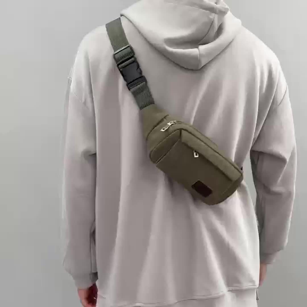 Riñonera Con Múltiples Bolsillos Para Hombre Bolso Diagonal - Temu