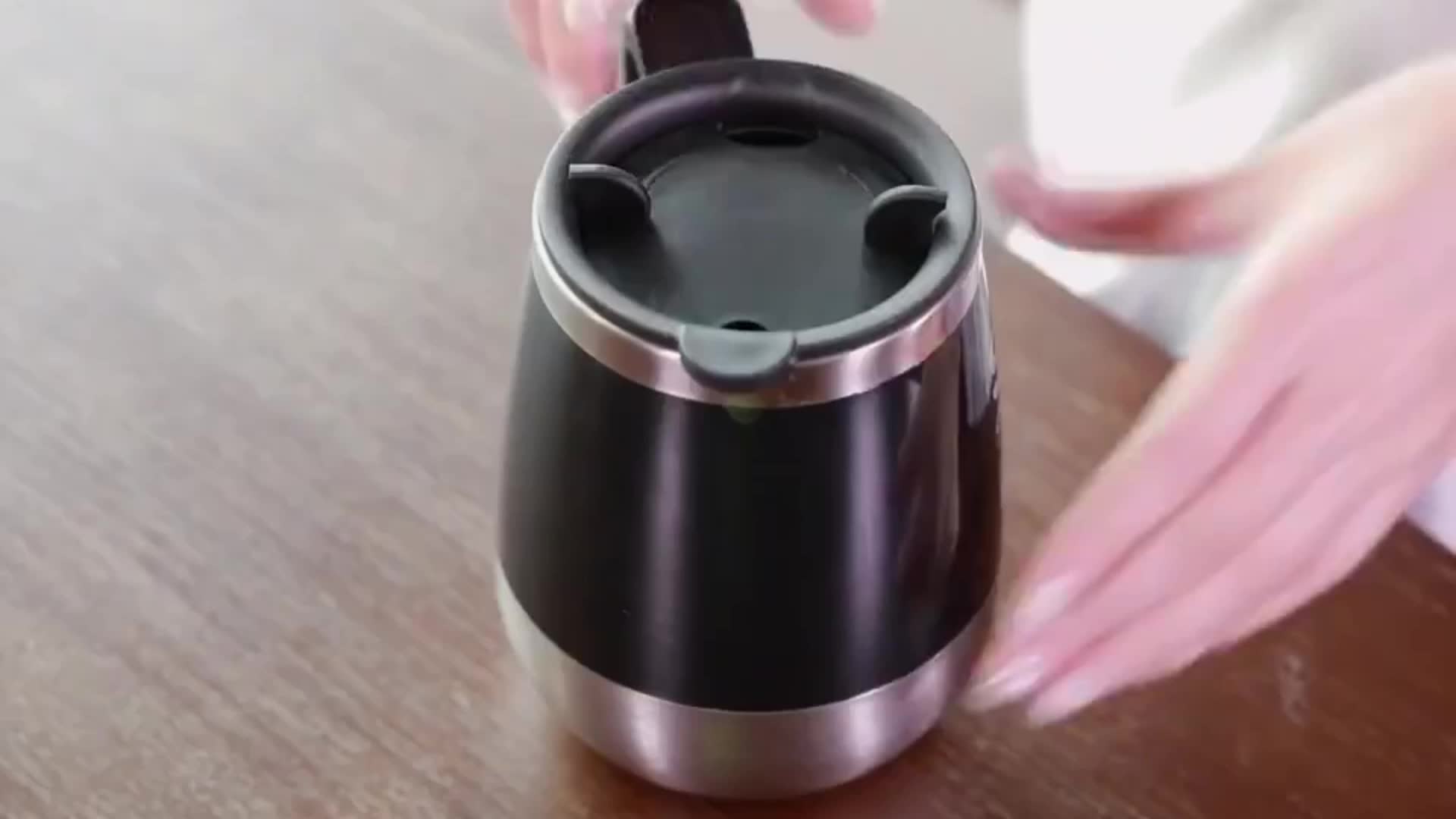 Stainless Steel Automatic Coffee Stirring Cup - No Batteries Required,  Perfect For Busy Mornings And On-the-go Coffee Lovers - Temu