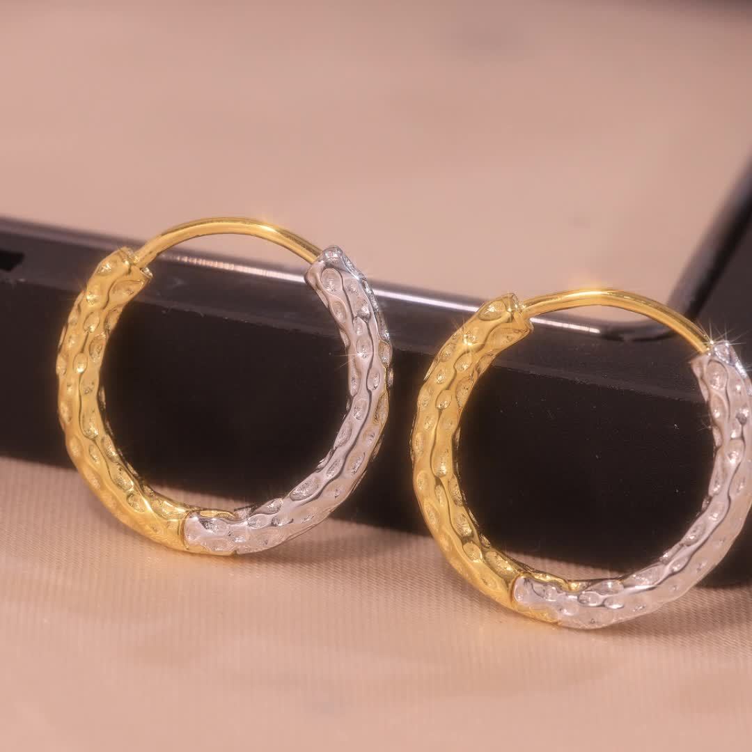 Stylish 925 Sterling Silver Earrings, Low Allergy, 2g