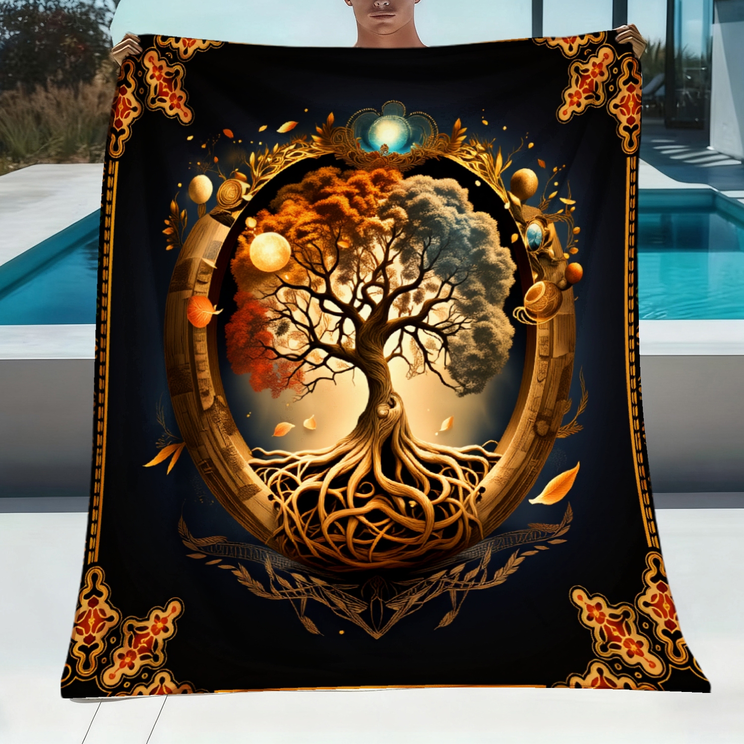 Image of 1pc Of A Of Life Flannel Blanket Featuring , Perfect For And On Your Sofa,, Car, Or At The Office. This Versatile Blanket Is Suitable For Of The Year And Makes A Great Birthday Gift For Boys And G