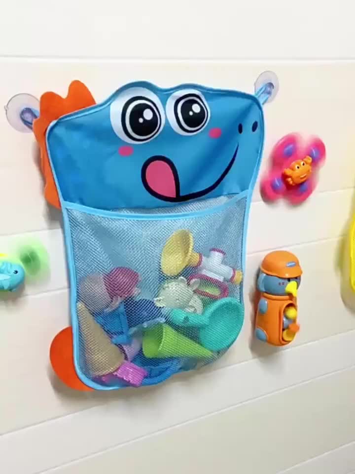Toy Organizer For Kids Cartoon Duck Baby Shower Storage Mesh - Temu