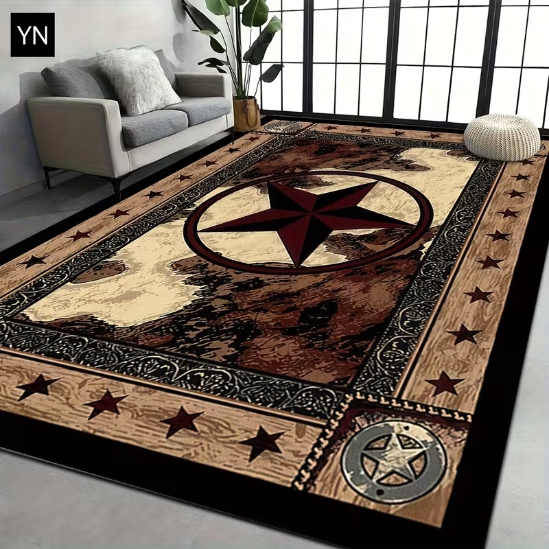 Temu – TEMU Bohemian Beige Washable Rugs, Area Rugs, Non-slip Retro Rugs Foldable, Living Room And Bedroom Rugs