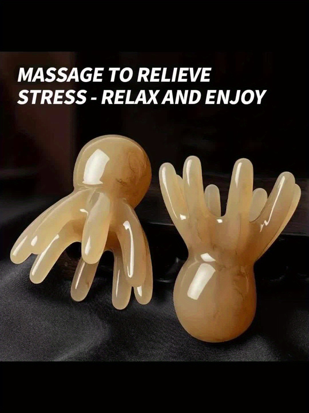 Transparent Plastic Octopus Head Massage Comb, 1pc/3pcs/6pcs