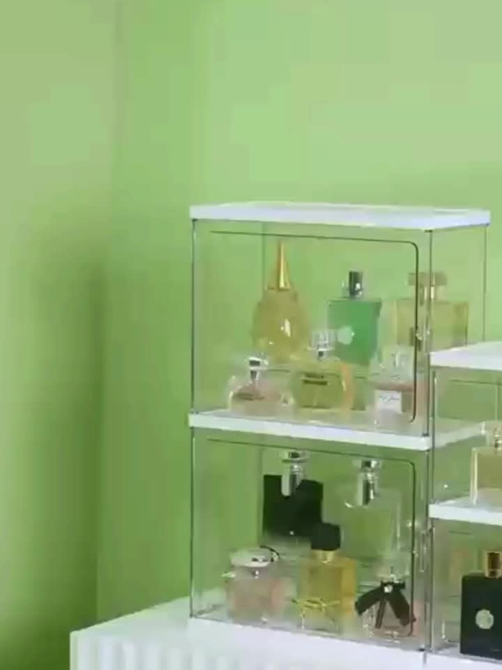 1pc Clear Anti-dust And Light-avoiding Perfume Display And Storage