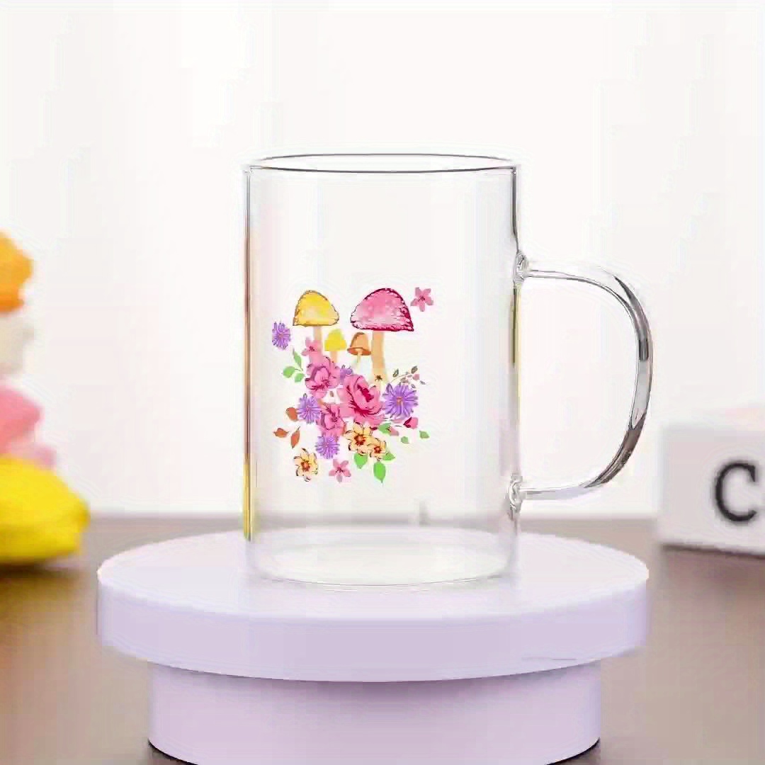 Cute Kawaii Glass Cup, High Borosilicate Glass Water Cup, Morning