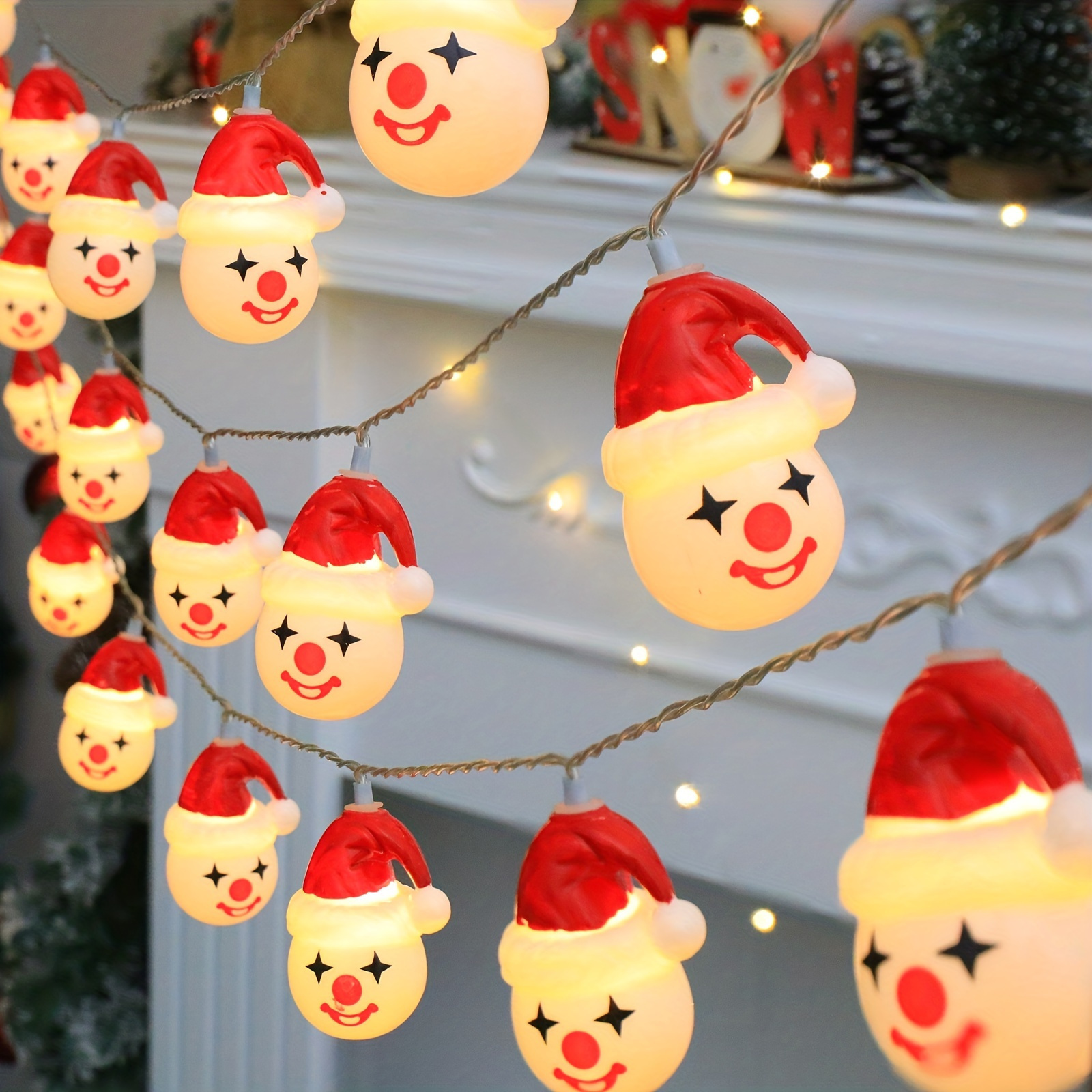 1pc 59.06inch 10 Lights Iron Art Red Christmas Stocking Shape Decoration  String Lights, Christmas Indoor Decoration String Lights, Christmas  Decoratio