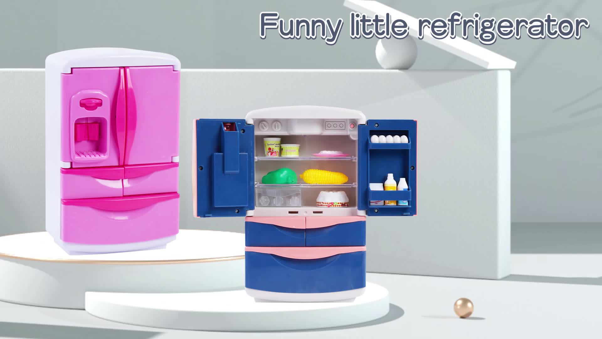 Refridge Simulation Toys For Kids With Fog Music Lights - Temu