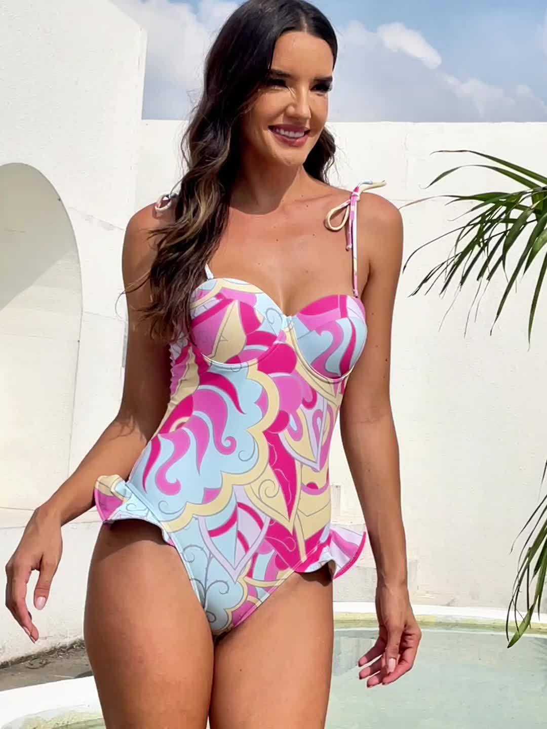 One Shoulder Swimsuit, Cute One Strap Bathing Suit