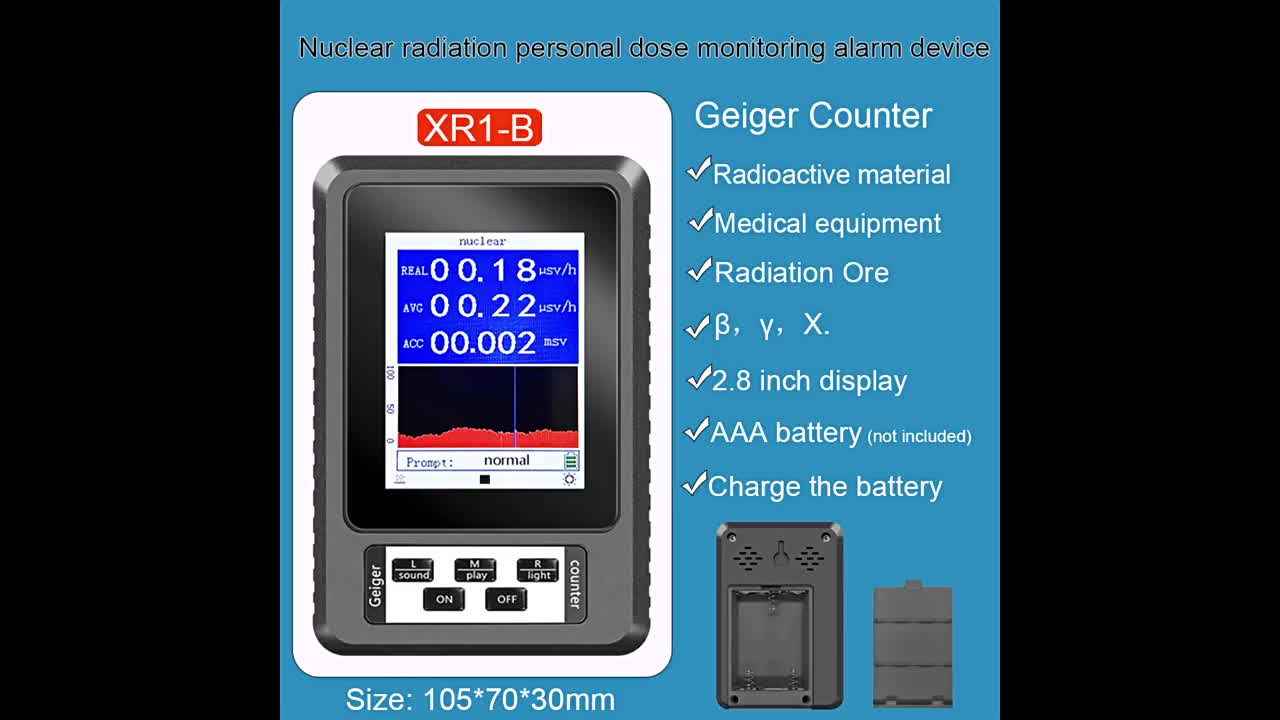 Geiger Counter Nuclear Radiation Detector, Radiation Dosimeter With Lcd  Display, Portable Handheld Beta Gamma X-ray Rechargeable Radiation Monitor  Meter, Dosage Units Switched Temu Australia