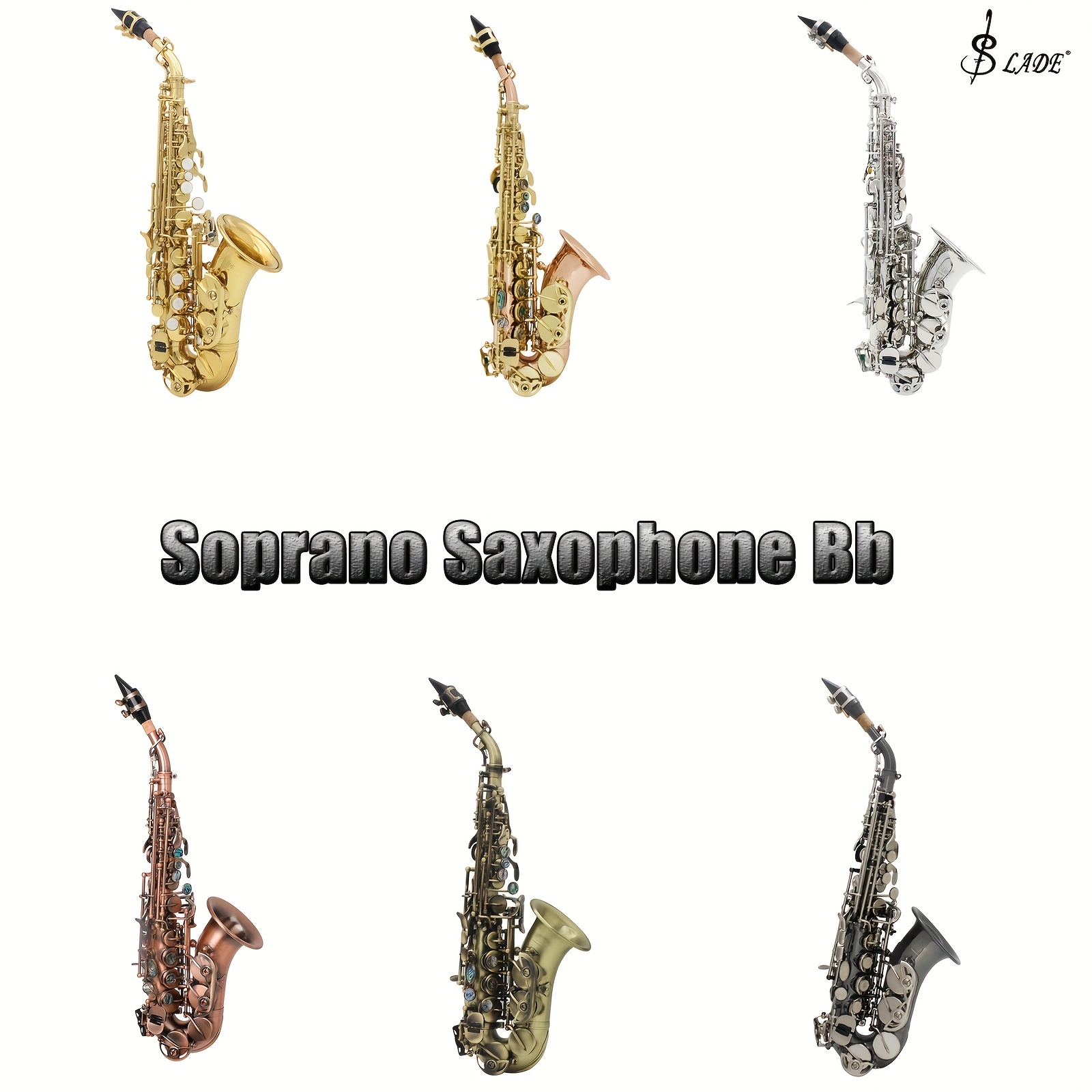 8-Hole C Key Simple Mini Pocket Saxophone With Mouthpieces Reeds Portable  Beginner Alto Flute Head Treble Straight Tube Musical Instrument