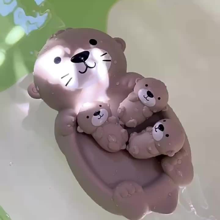 Floating Animal Bath Toys Set Rubber Educational Swimming Pool Playset