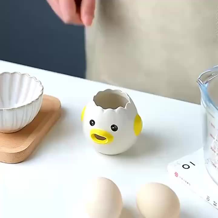 Séparateur d'oeufs En céramique Jaune d'œuf Séparateur blanc Mignon  Séparateur de jaune d'œuf Dessin animé Mignon