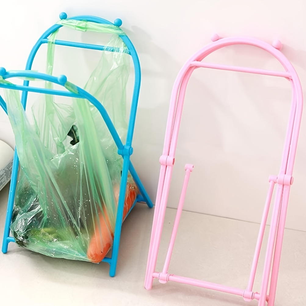 Klyuqoz Portable Trash Bag Holder, Garbage Bag Holder with Disposable  Garbage Bag Pack of 100, Camping Trash Bag Holder Self-Adhesive Hanging  Foldable