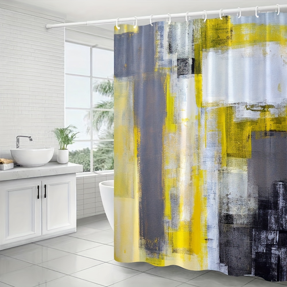 Abstract Art Shower Curtain - Temu