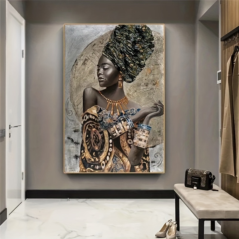 Canvas Poster Vintage Art African Black Woman Oil Painting - Temu Denmark