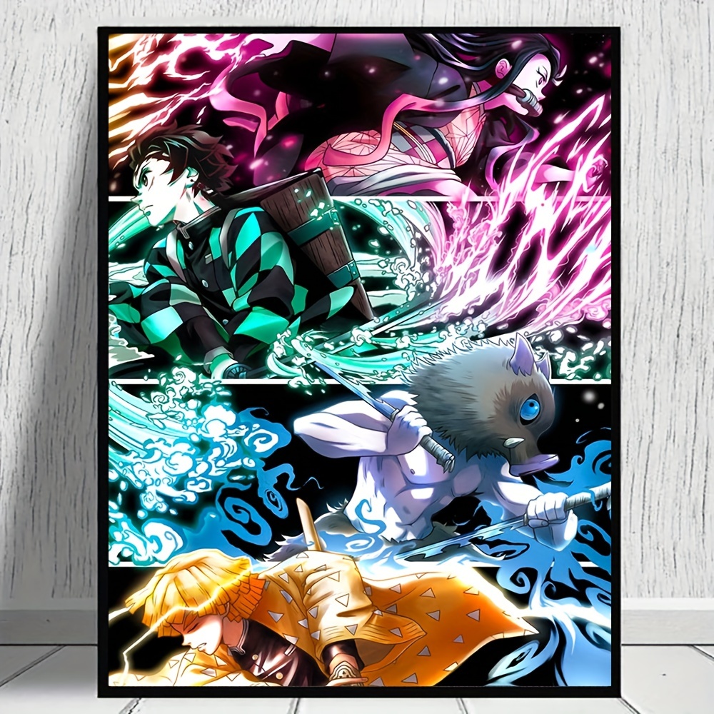 Abstract Canvas Painting, Japanese Anime Cartoon Character Painting On  Canvas Wall Art, Artwork Wall Painting For Bathroom Bedroom Office Living  Room Home Wall Decor, No Frame - Temu