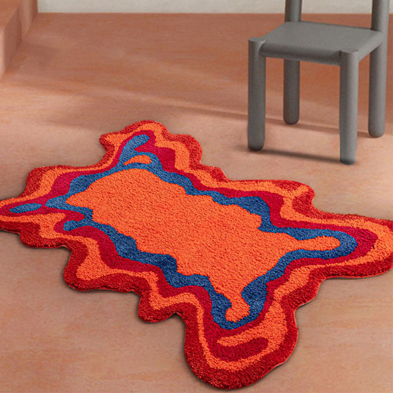 Irregular Vintage Board Drawing Sponge Rug modern Floor Mat - Temu