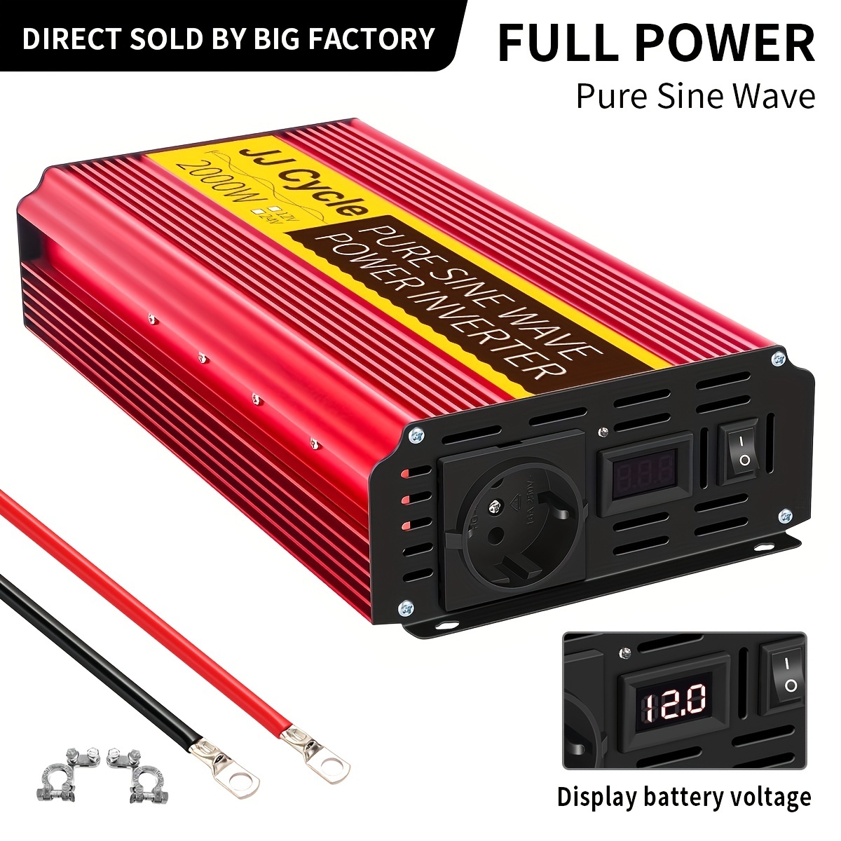 Inverter 12v 220v Pure Sine Wave 1600W-3000W Transformer Convert  Multi-function Socket Converter Car inverter