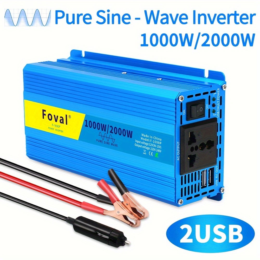 Inversor Potencia Onda Sinusoidal Pura 1100w/2200w (pico) - Temu Chile