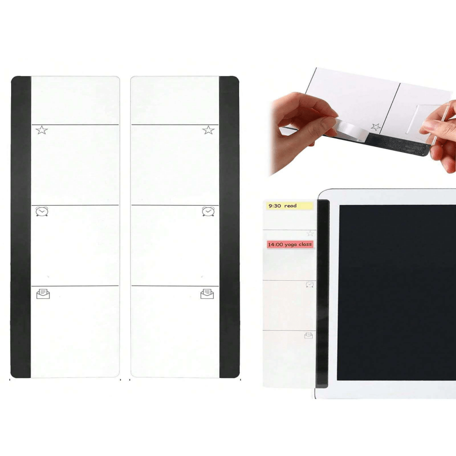 2pcs(Left And Right) Office Desk Accessories Computer Monitor Memo Board  Computer Message Board Office Supplies For Women Men Computer Sticky Note  Hol
