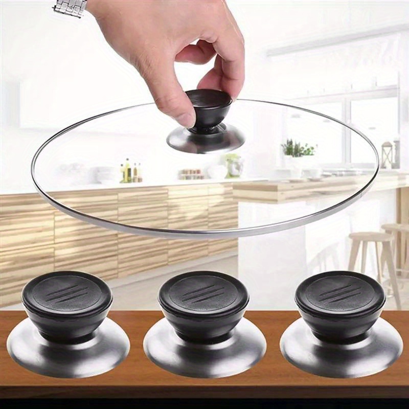 3Pcs Anti-Overflow Pot Cover Lifting Holder Silicone Pot Lid Rack Stoppers Pot  Cover Lifter Holder Creative Kitchen Gadgets - AliExpress