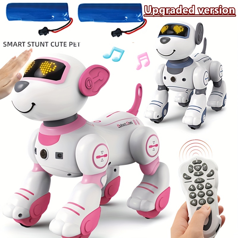 Perro Robot que puede caminar y bailar con control de voz, seguro