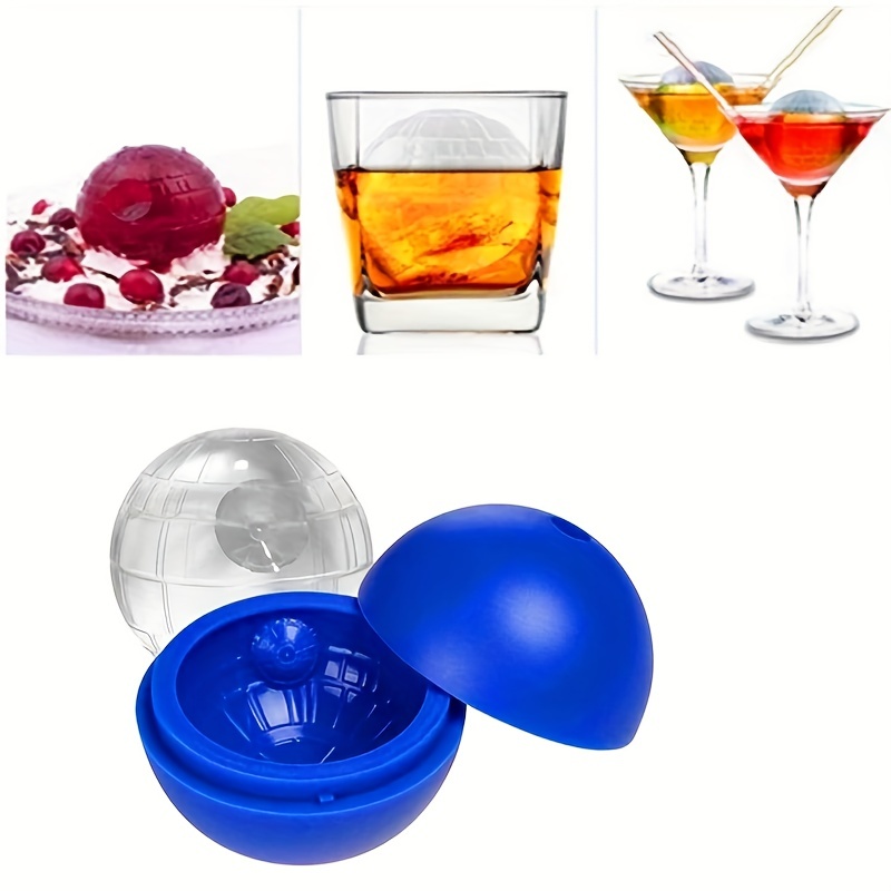 Creative Round Ball Ice Cube Mold with Silicone Blue Wars Death