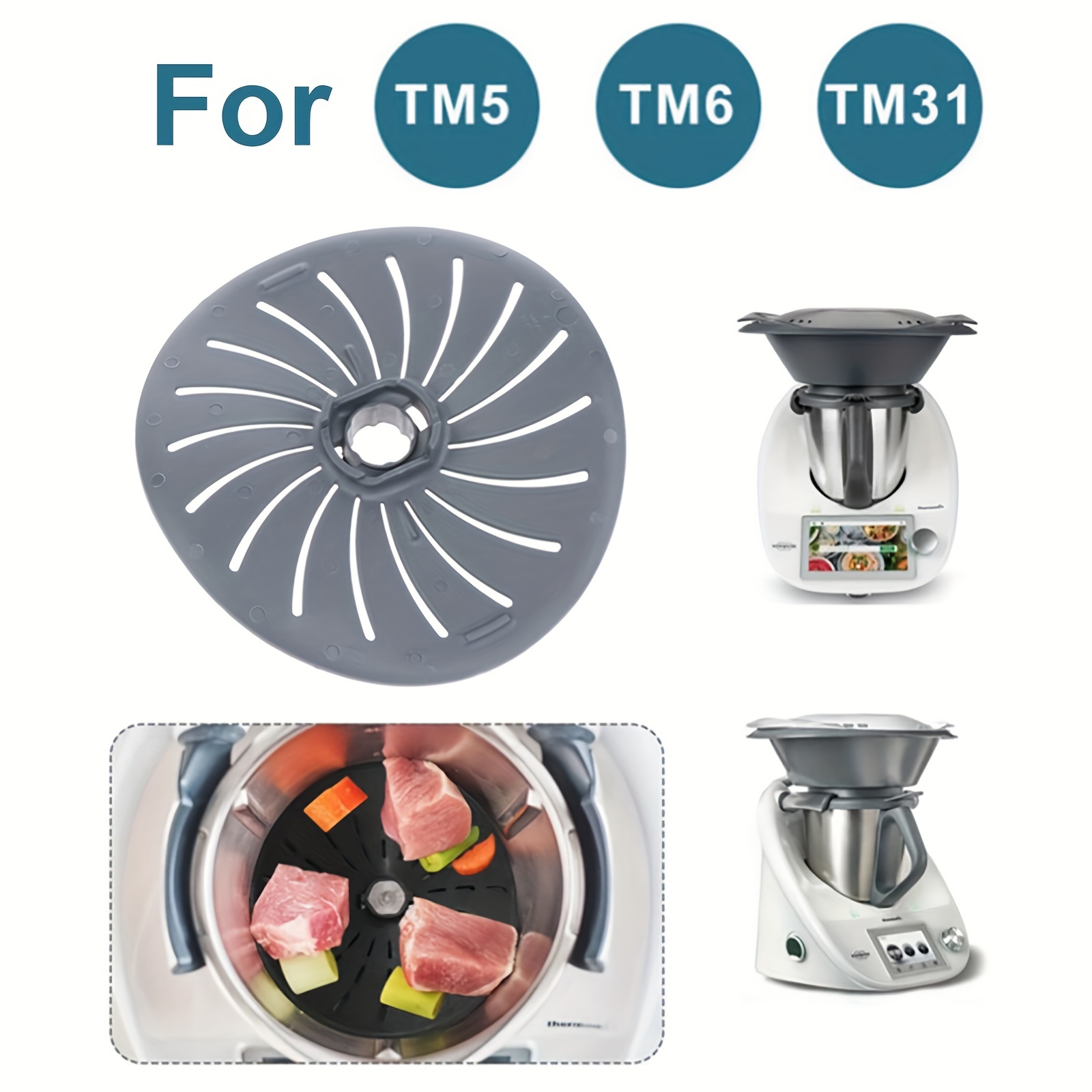Disque de cuisson et couvercle protection des lames pour Vorwerk Thermomix,  TM5, TM6,TM31, cuisson lente